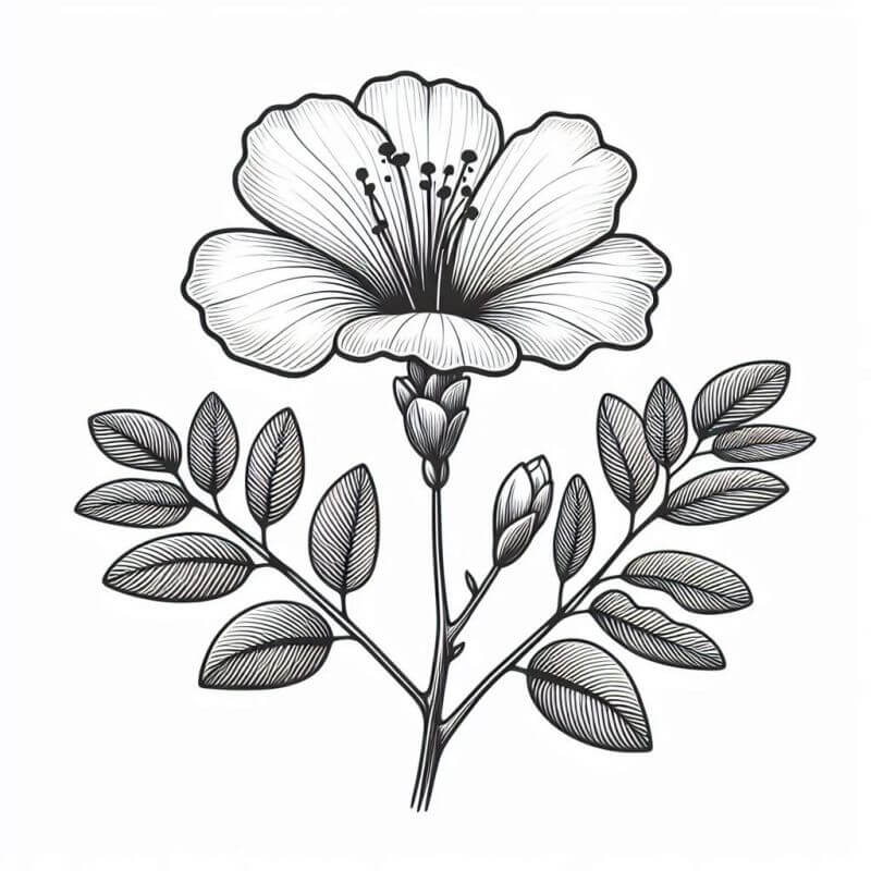 Desenho de Flores para imprimir