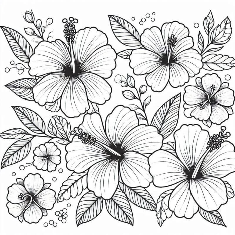 Desenho de Flores para imprimir