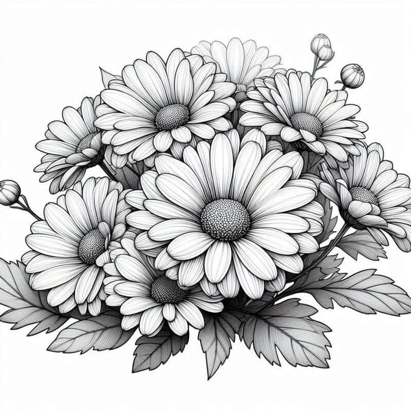 Desenho de Flores para imprimir