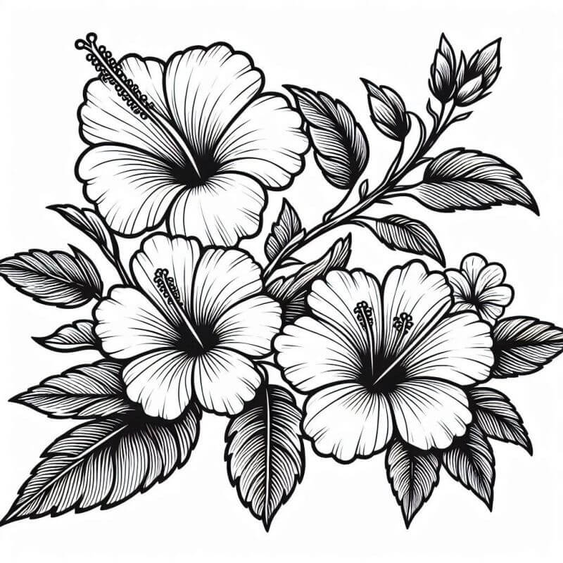 Desenho de Flores para imprimir