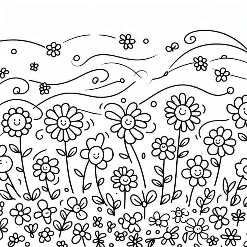 Desenho de Flores para imprimir