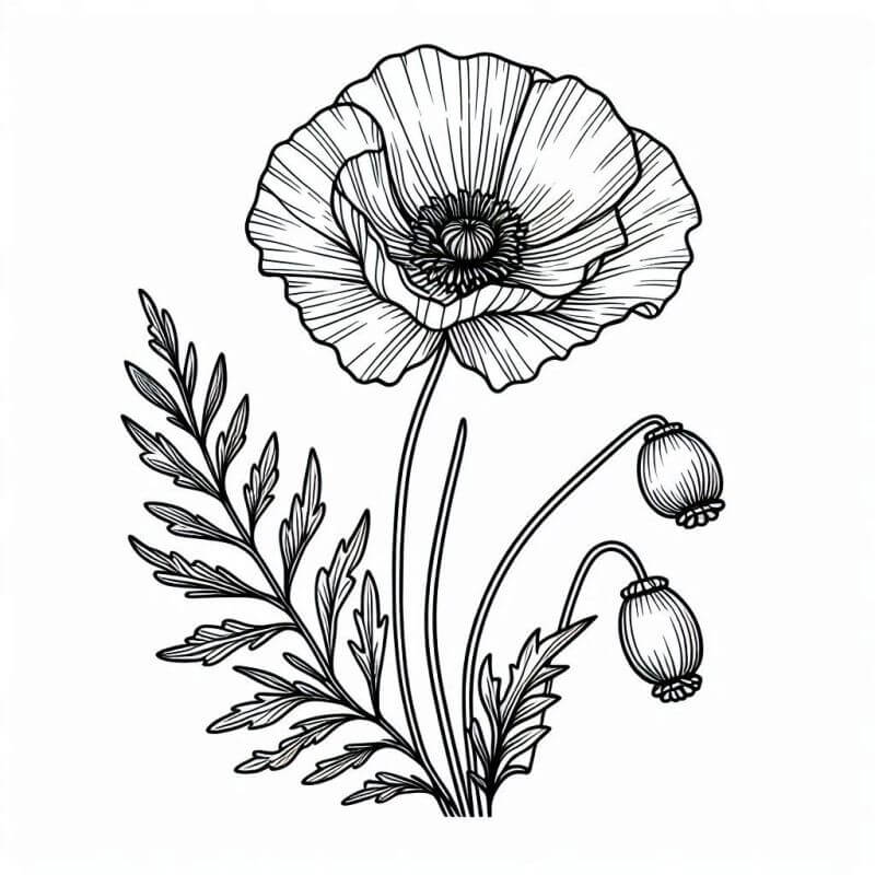 Desenho de Flores para imprimir