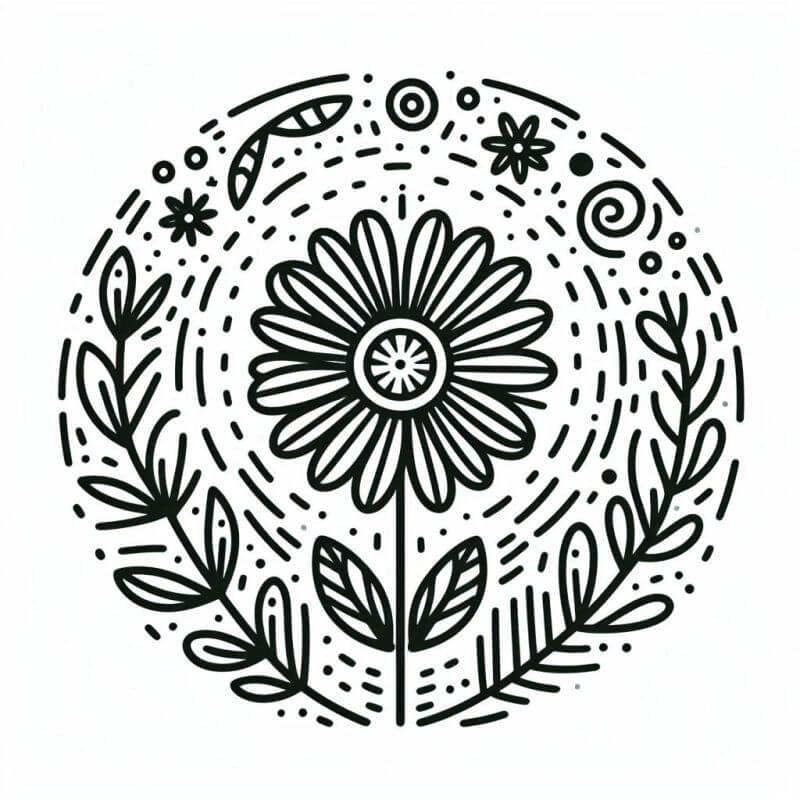 Desenho de Flores para imprimir