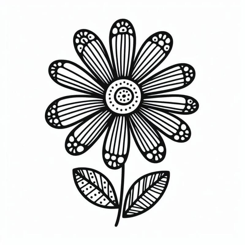 Desenho de Flores para imprimir