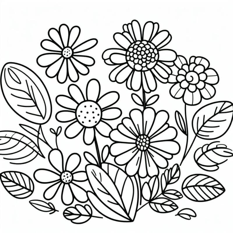 Desenho de Flores para imprimir