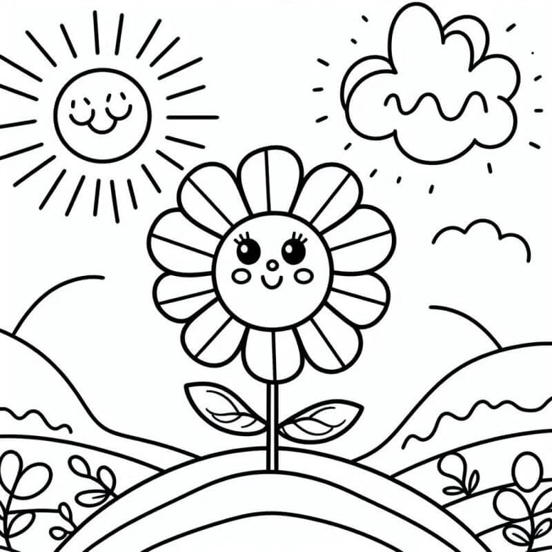 Desenho de Flores para imprimir