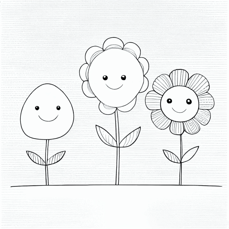 Desenho de Flores para imprimir