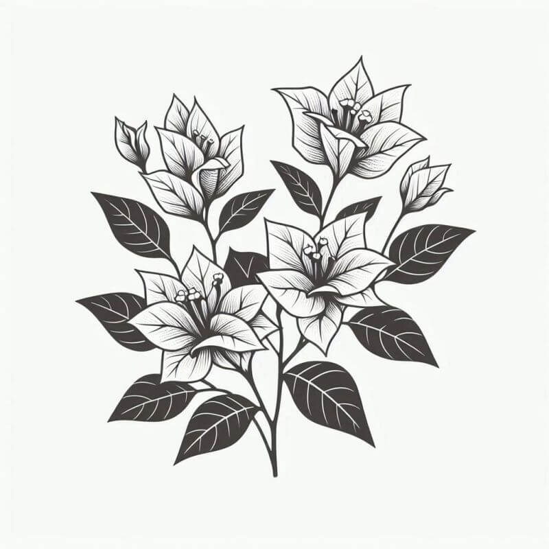Desenho de Flores para imprimir