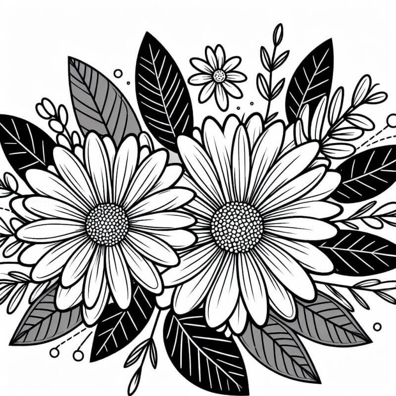 Desenho de Flores para imprimir