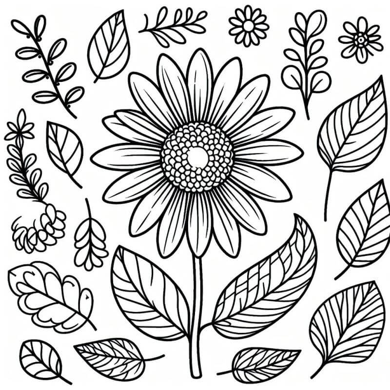 Desenho de Flores para imprimir
