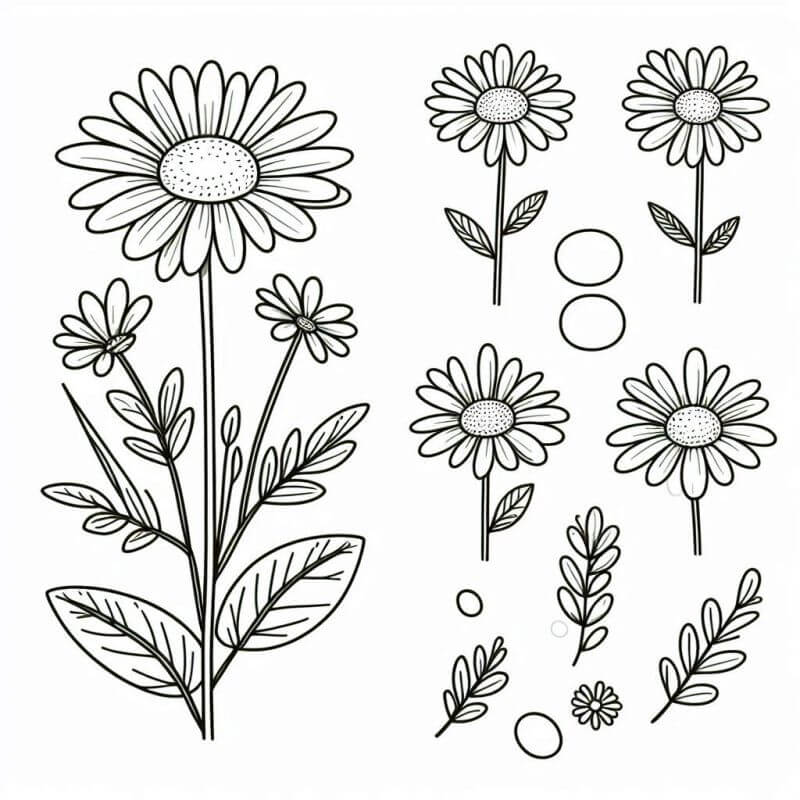 Desenho de Flores para imprimir