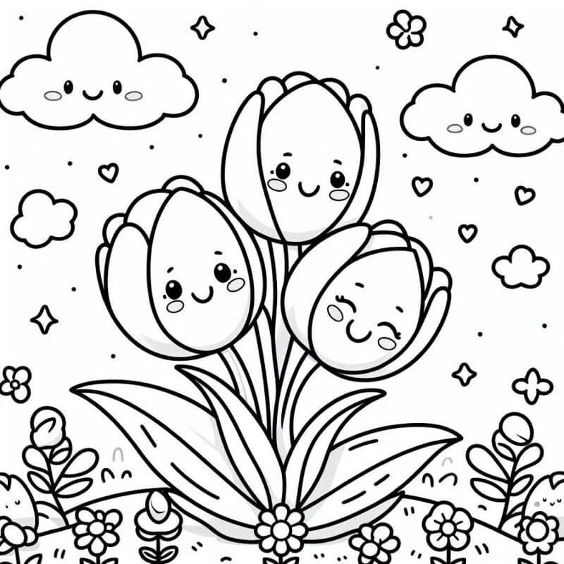 Desenho de Flores para imprimir
