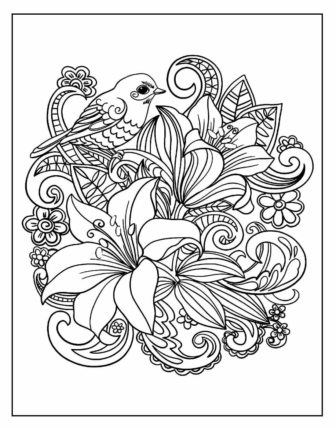 Desenho de Flores para imprimir
