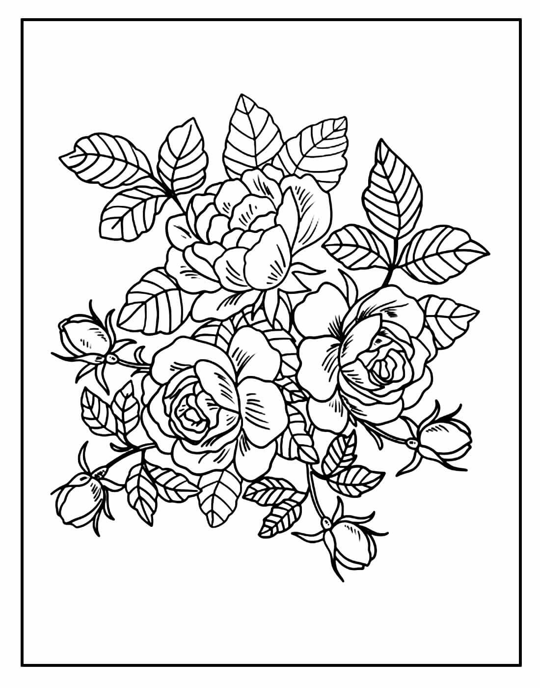Desenho de Flores para imprimir