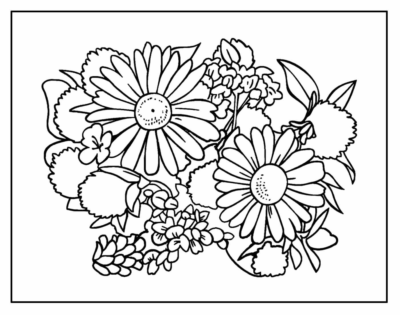 Desenho de Flores para imprimir