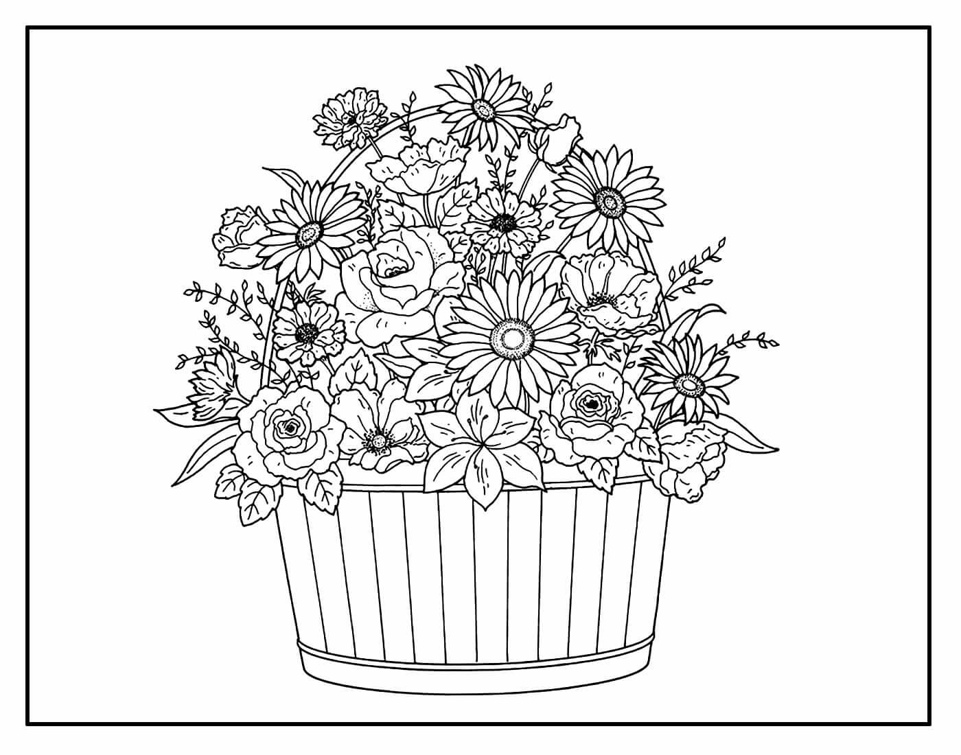 Desenho de Flores para imprimir
