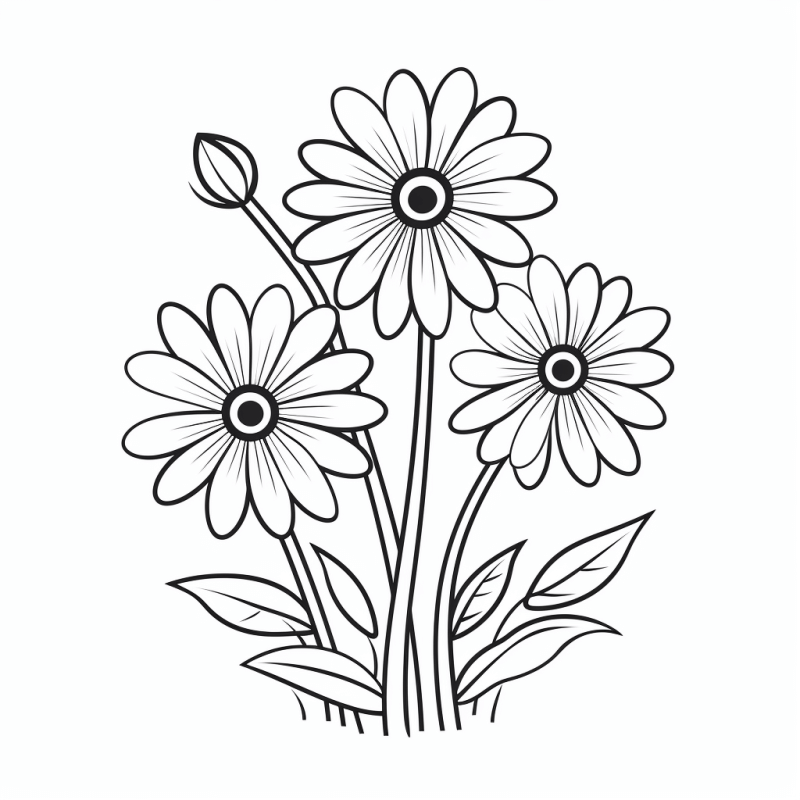 Desenho de Flores para imprimir