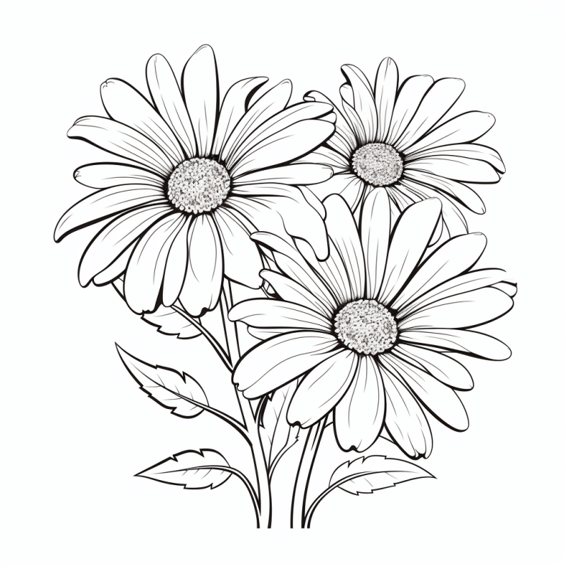 Desenho de Flores para imprimir