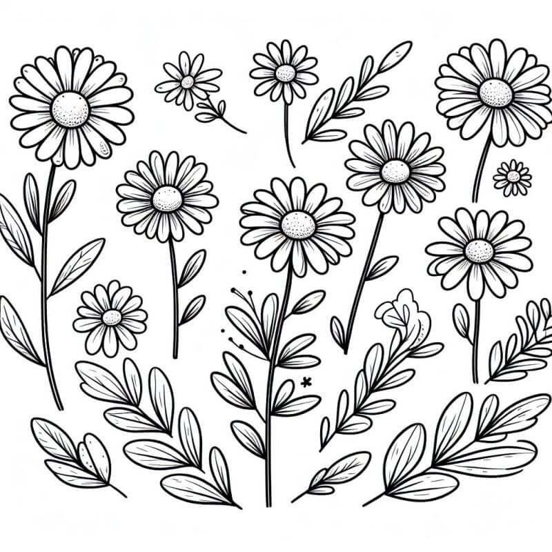 Desenho de Flores para imprimir