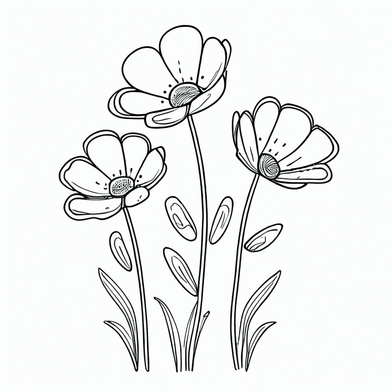 Desenho de Flores para imprimir