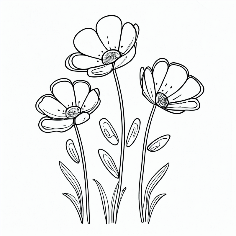 Desenho de Flores para imprimir