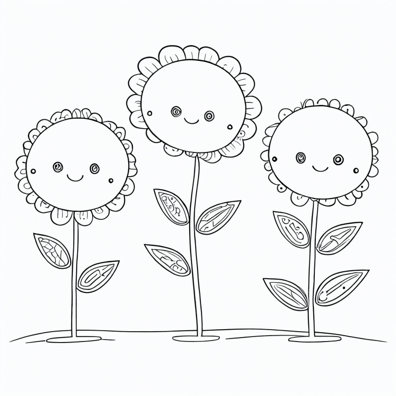 Desenho de Flores para imprimir