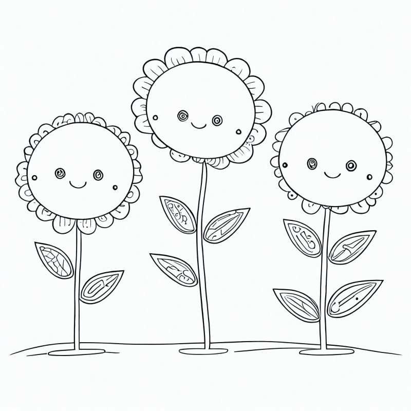 Desenho de Flores para imprimir