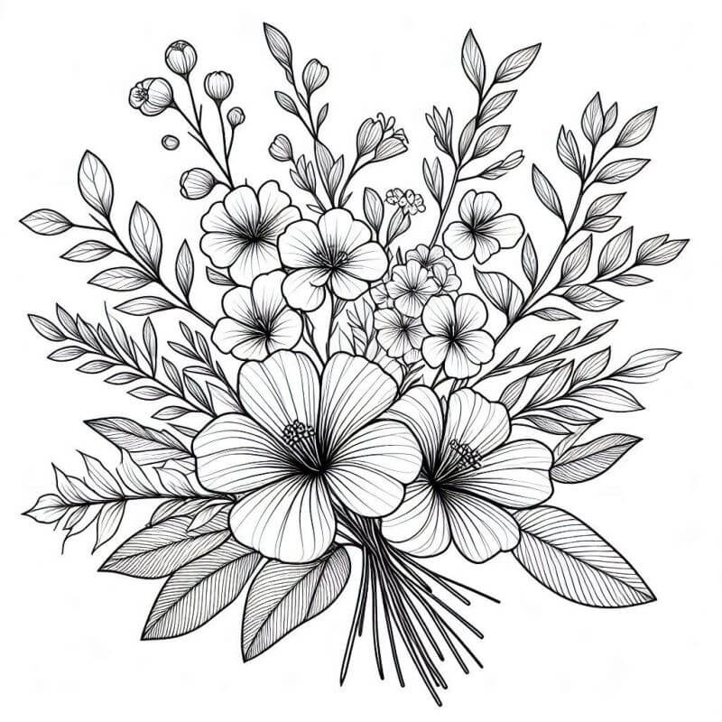 Desenho de Flores para imprimir