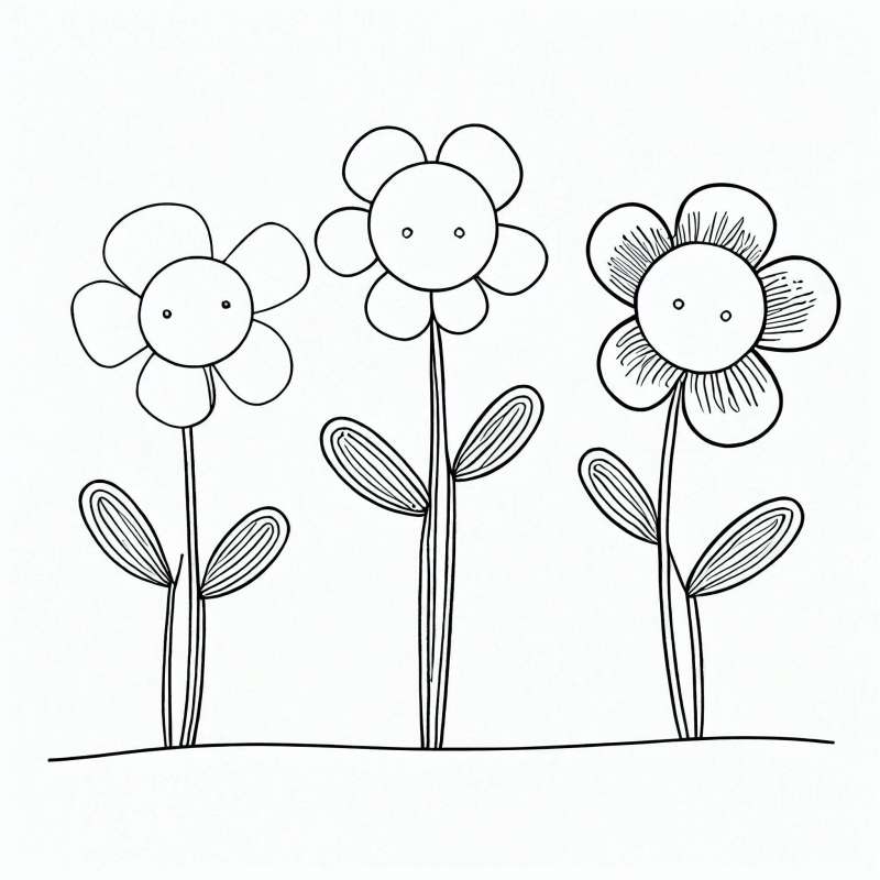 Desenho de Flores para imprimir