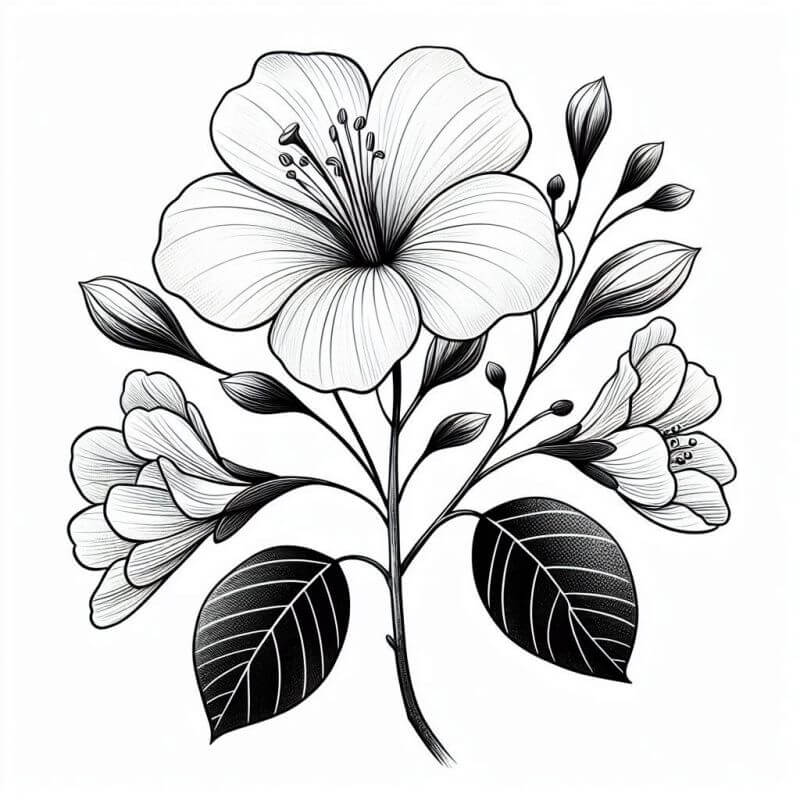 Desenho de Flores para imprimir