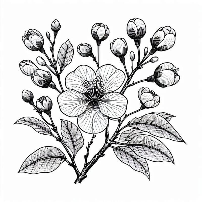 Desenho de Flores para imprimir