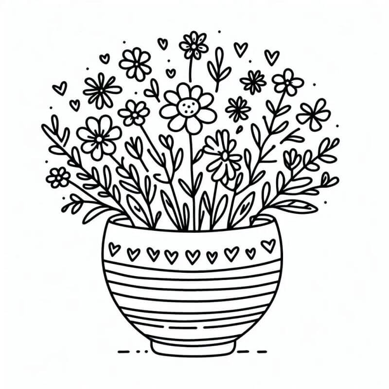 Desenho de Flores para imprimir