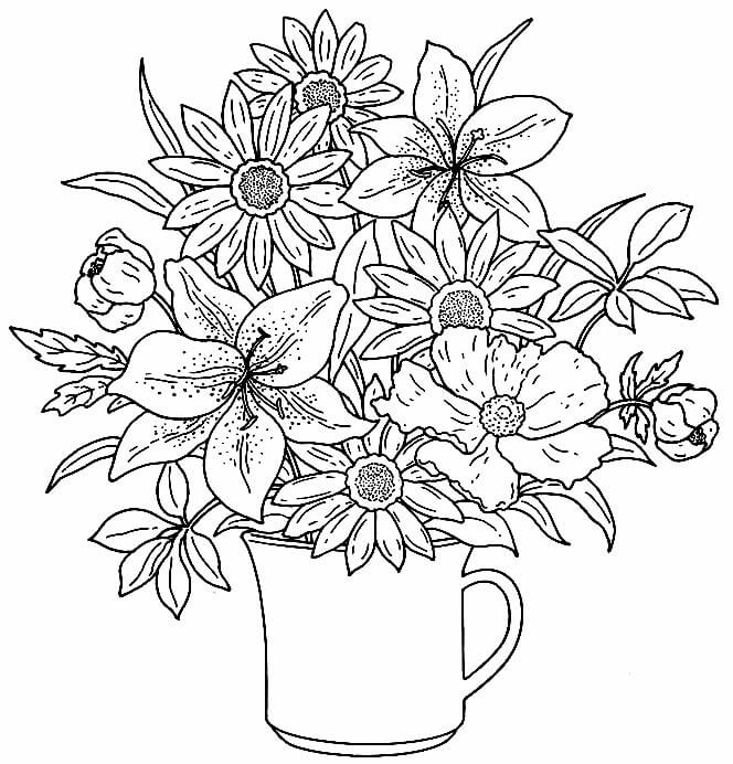 Desenho de Flores para imprimir