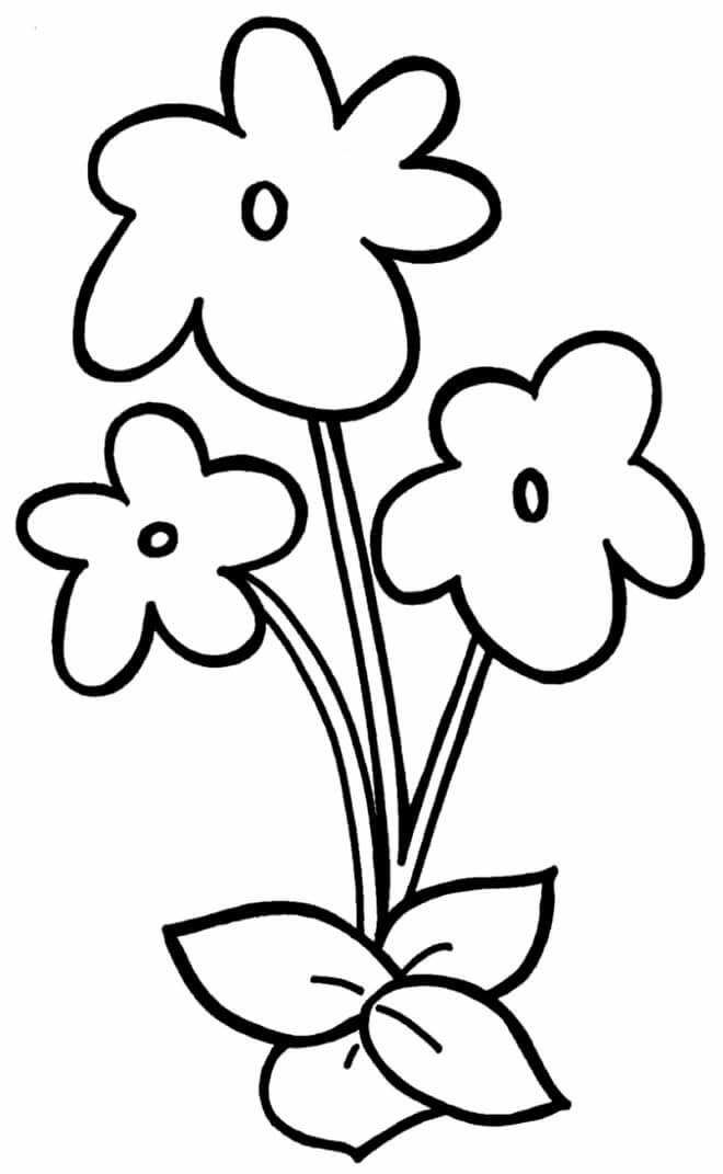 Desenho de Flores para imprimir