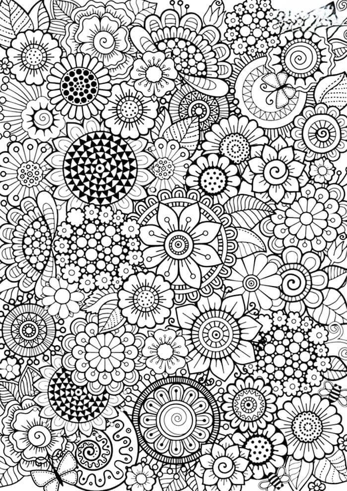 Desenho de Flores para imprimir