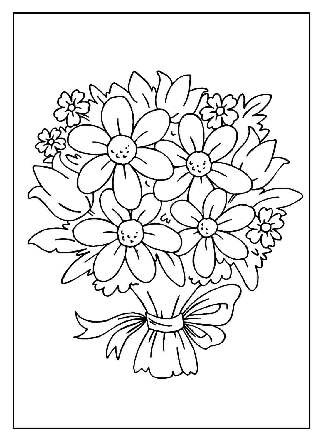 Desenho de Flores para imprimir
