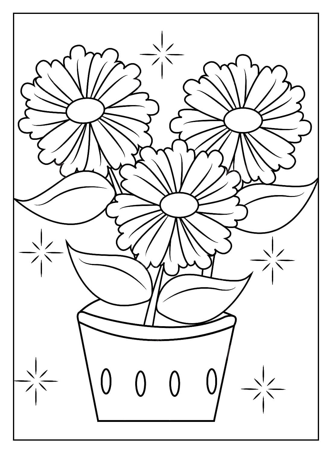 Desenho de Flores para imprimir