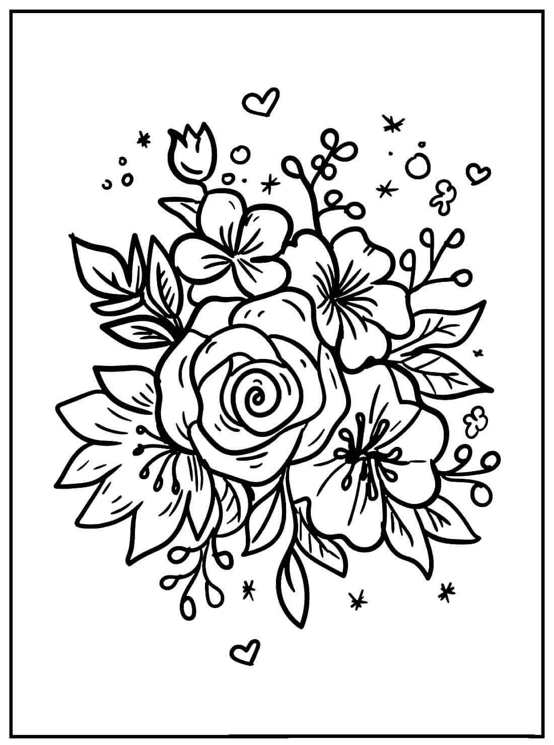 Desenho de Flores para imprimir