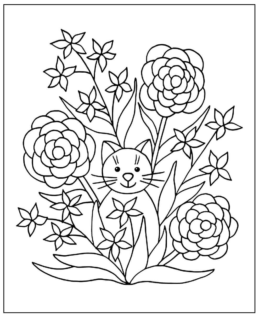 Desenho de Flores para imprimir