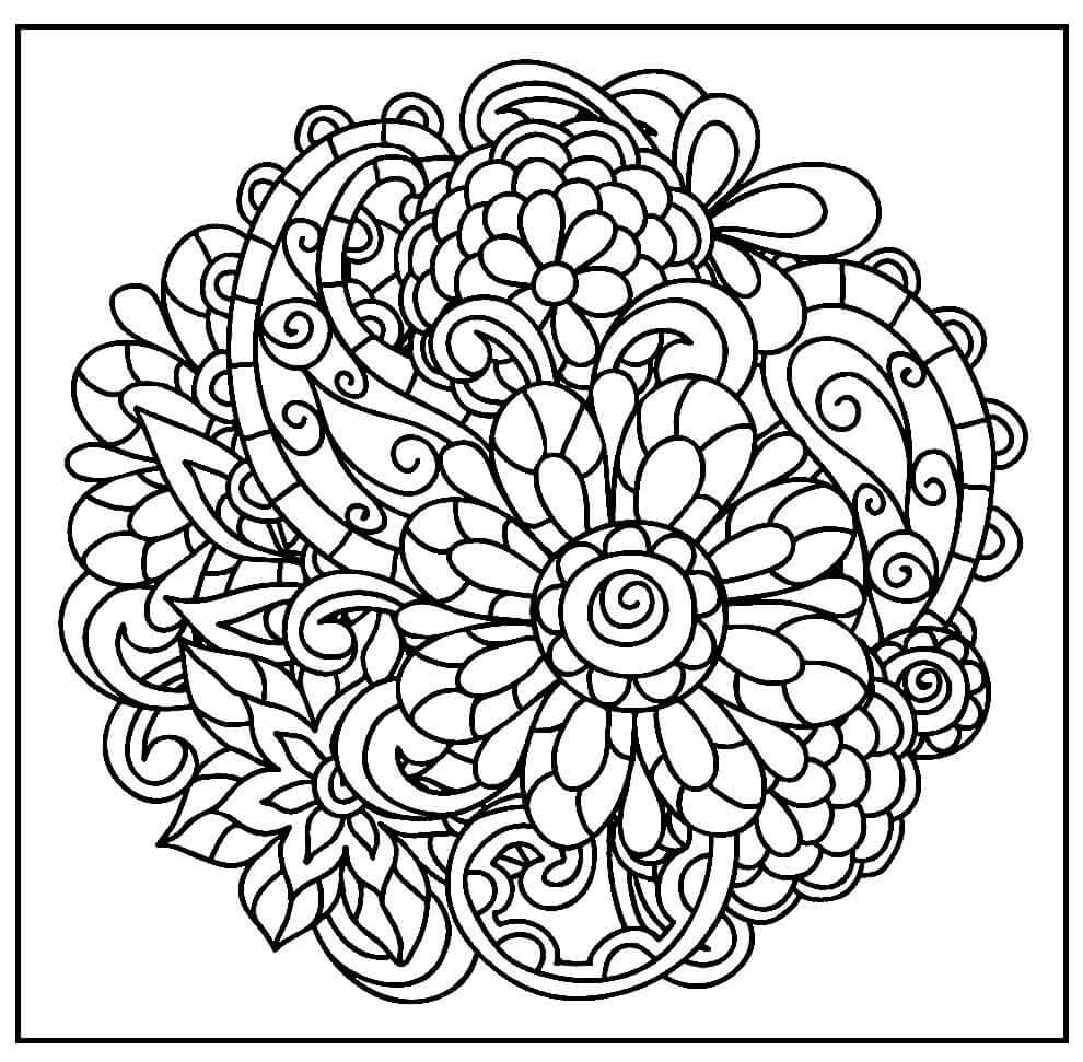 Desenho de Flores para imprimir