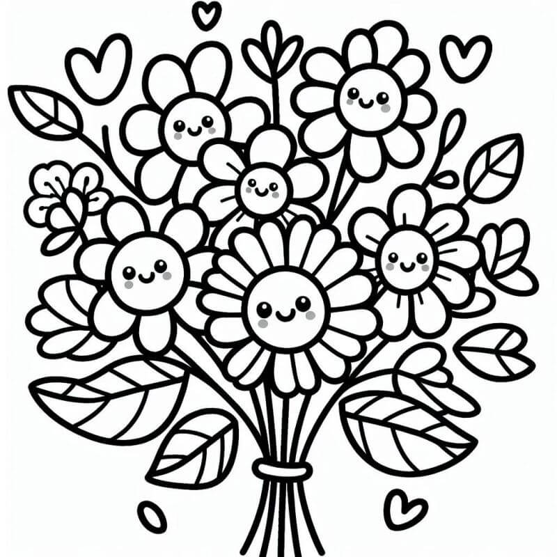Desenho de Flores para imprimir