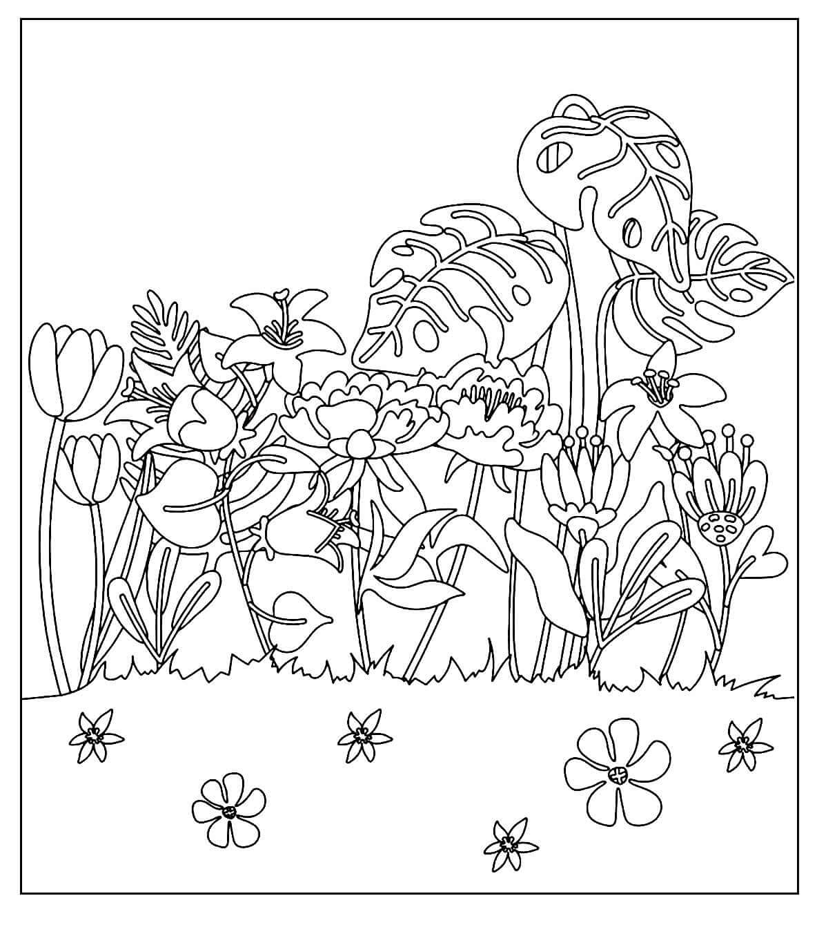 Desenho de Flores para imprimir