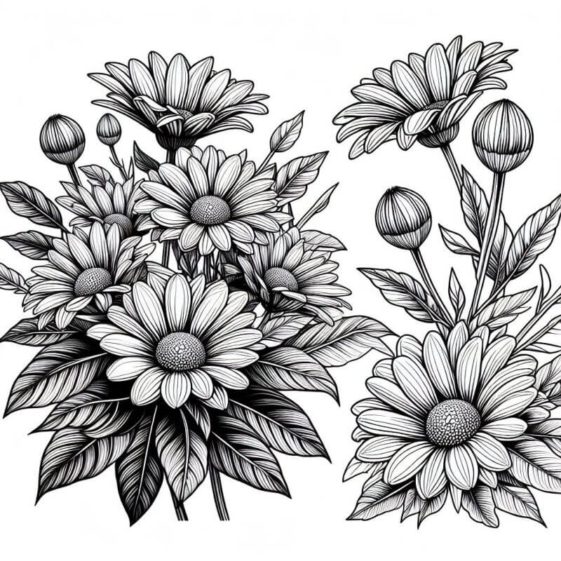 Desenho de Flores para imprimir
