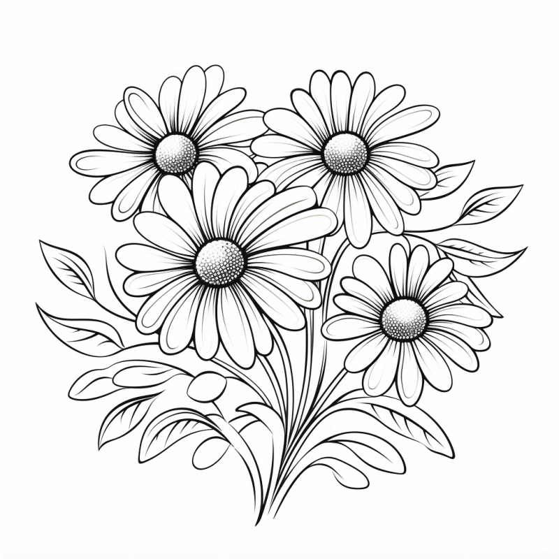 Desenho de Flores para imprimir