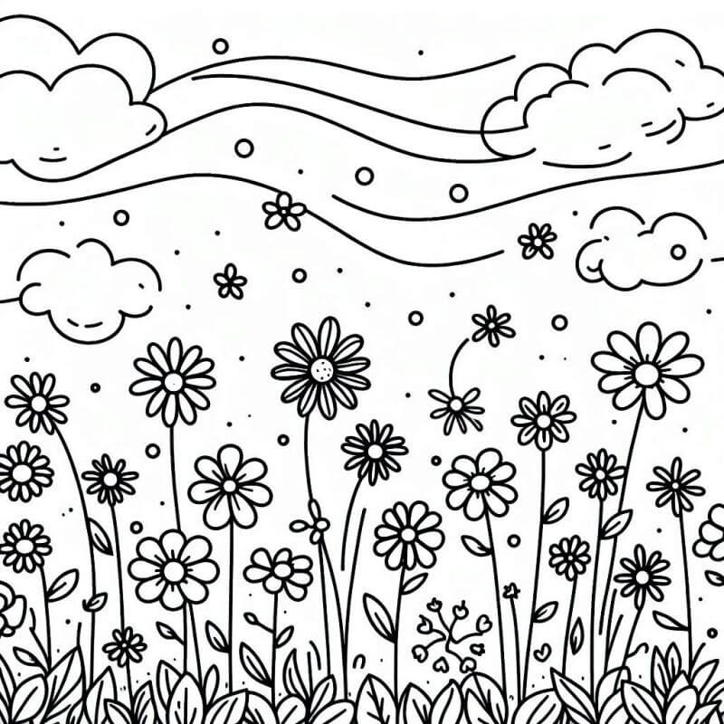 Desenho de Flores para imprimir
