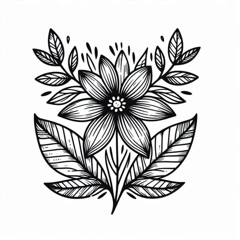 Desenho de Flores para imprimir