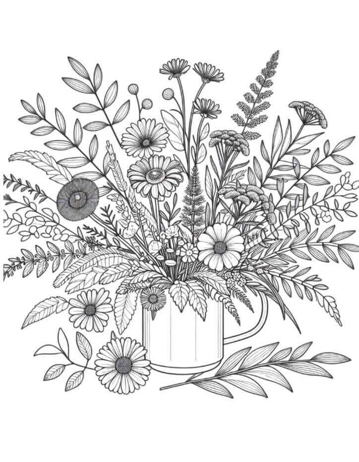 Desenho de Flores para imprimir