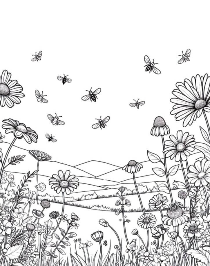 Desenho de Flores para imprimir