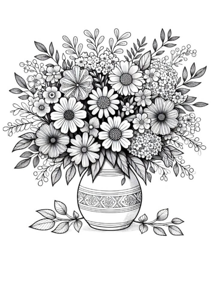 Desenho de Flores para imprimir