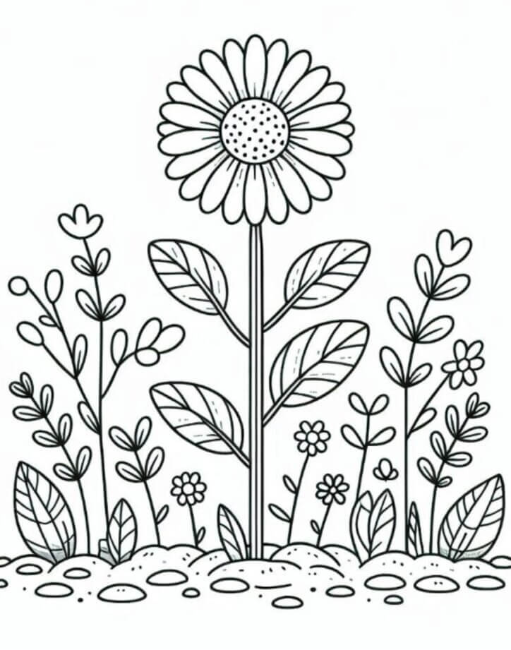 Desenho de Flores para imprimir